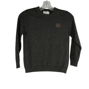 Acne Studios Miniature Face Patch Crewneck Sweater Kids Size 140 Charcoal Gray
